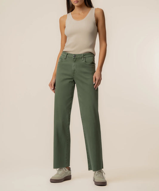 Kut from the Kloth Charlotte High Rise Wide Leg Seaweed Jean