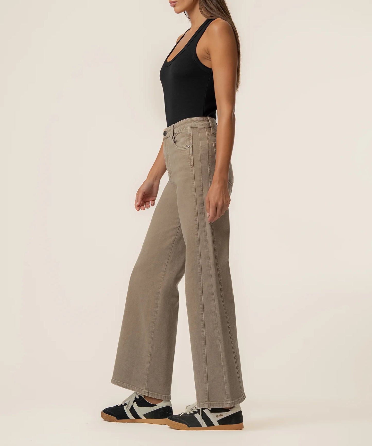 Kut from the Kloth Meg Wide Leg Milk Tea Jean