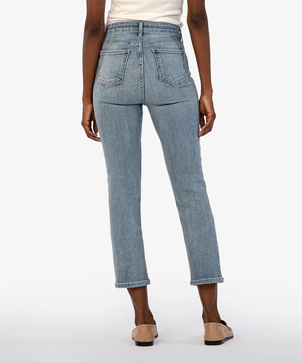 Kut from the Kloth Elizabeth High Rise Crop Straight Leg Supported Jeans