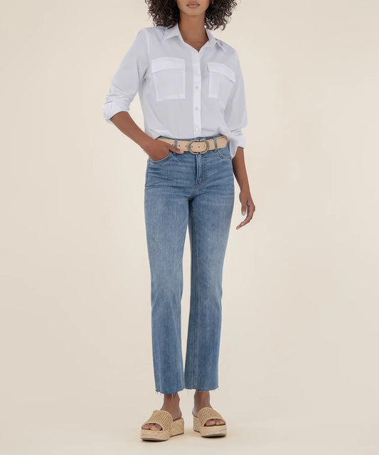 Kut from the Kloth Kelsey High Rise Ankle Flare Acceptance Jean