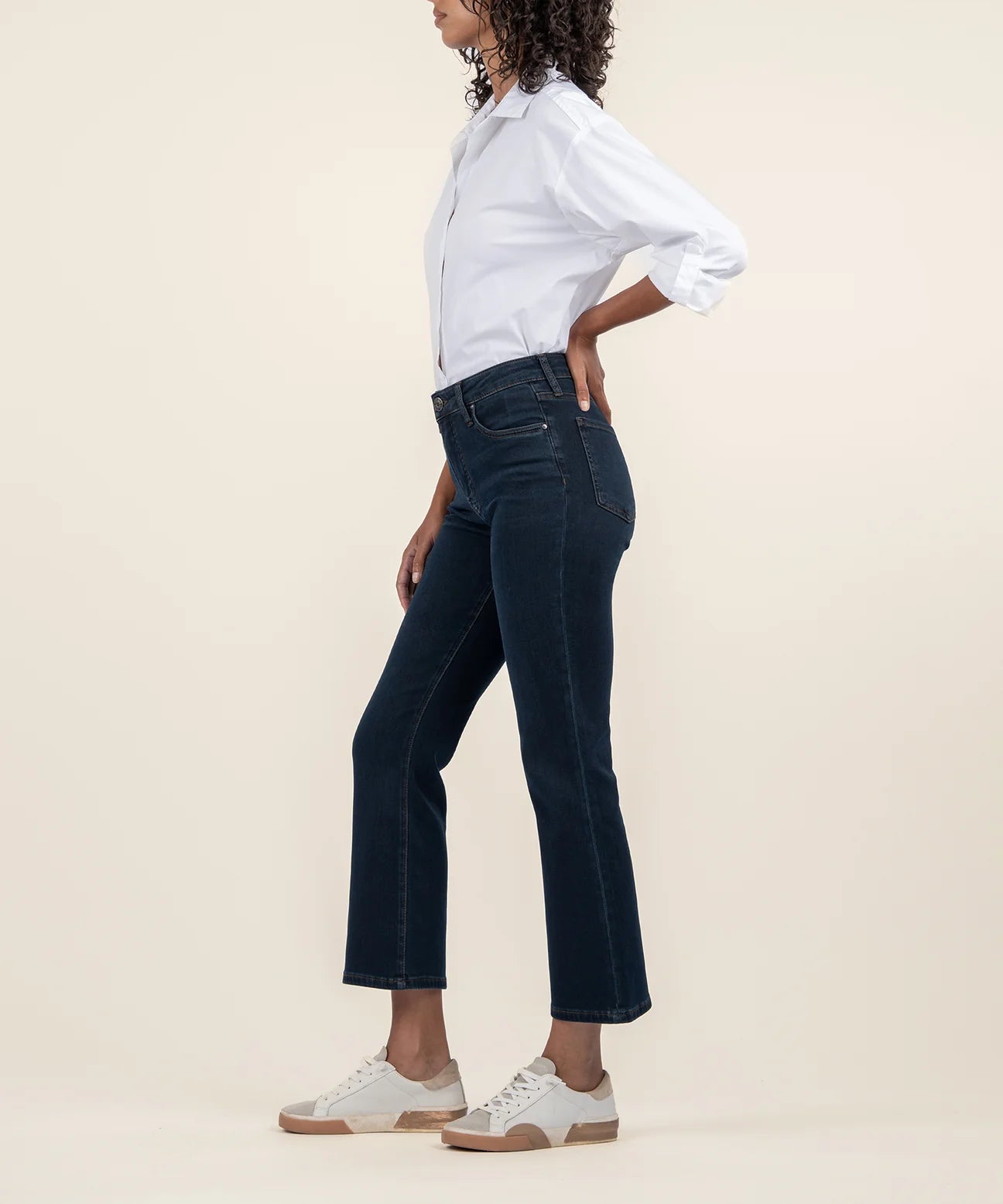 Kut from the Kloth Kelsey Fab Ab High Waist Ankle Flare Illustrate Jean