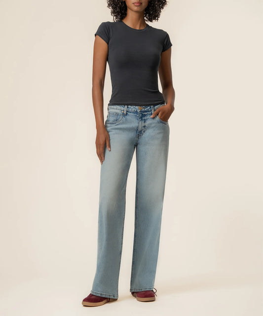 Kut from the Kloth Selena Baggy Low Rise Straight Leg Enthusiastic Jean