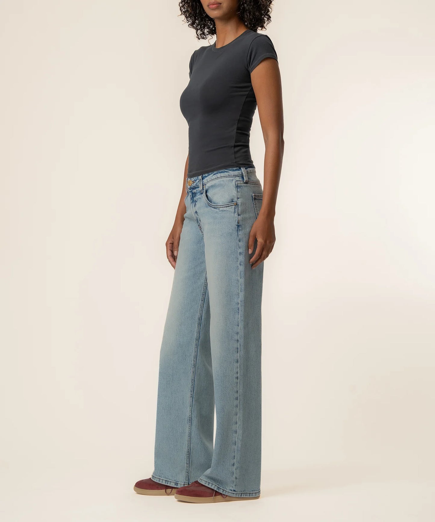 Kut from the Kloth Selena Baggy Low Rise Straight Leg Enthusiastic Jean