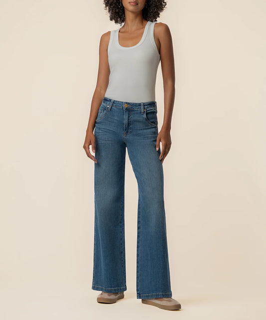 Kut from the Kloth Jean High Rise Wide Leg Incandescent Jean