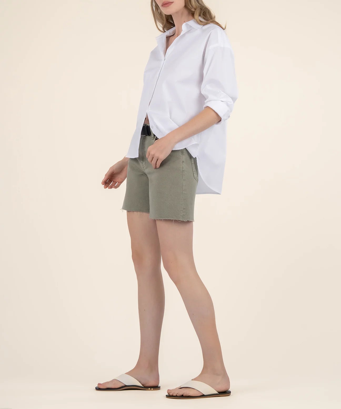 Kut from the Kloth Hailey High Rise Sage Short
