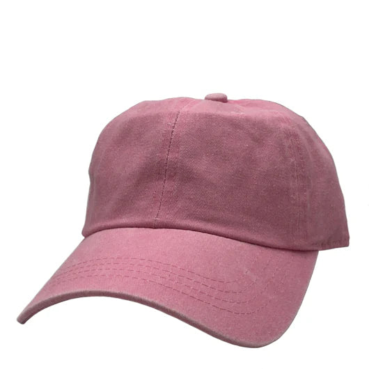 Cotton Twill Pigment Dye Ball Cap- 4 Colors