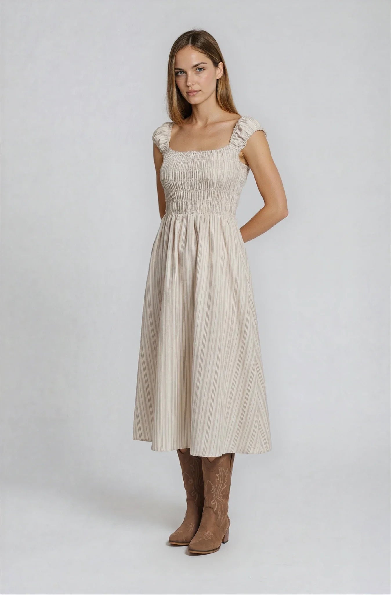 PRIV Liora Striped Dress