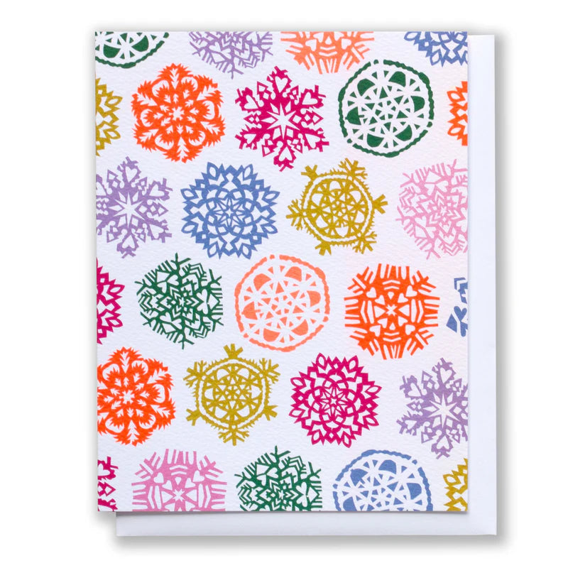 Banquet Neon Bright Snowflake Flurries Holiday Cardd