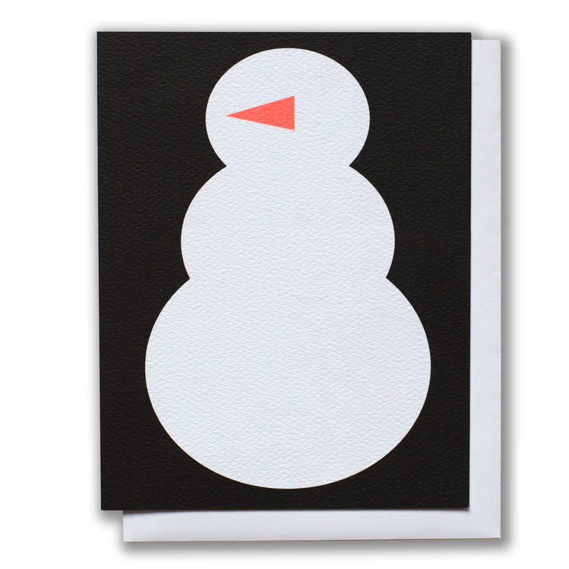 Banquet Snowman and Carrot Holiday Card