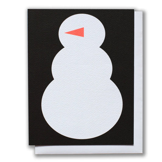 Banquet Snowman and Carrot Holiday Card