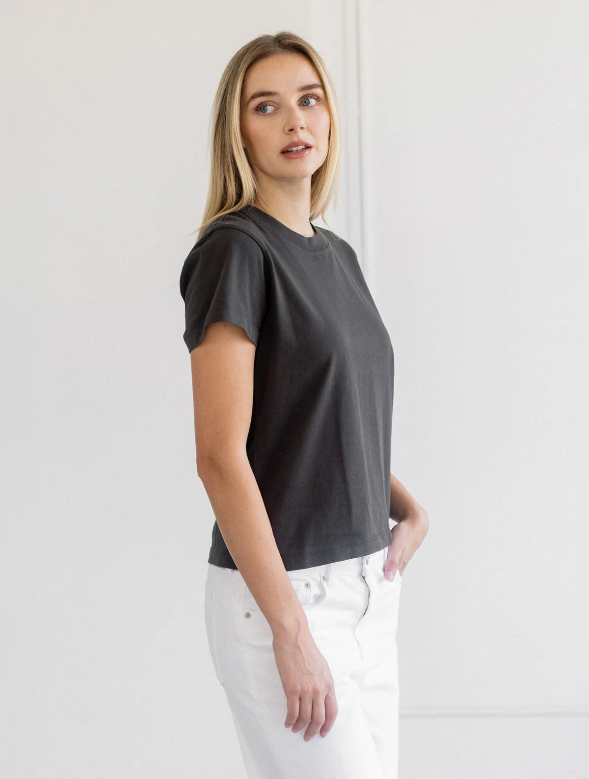 Brunette the Label Paris Tee | Washed Black