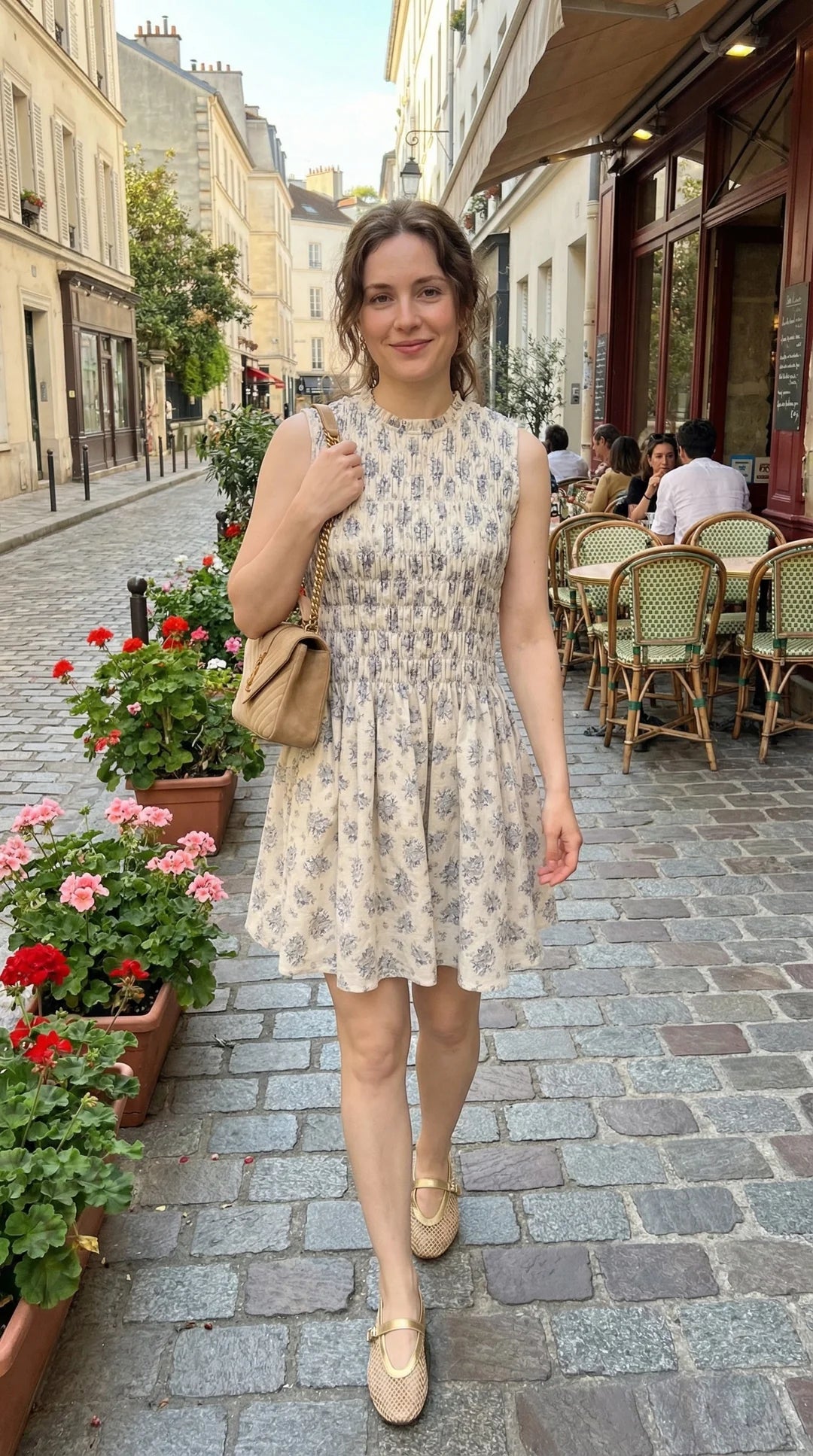 PRIV Prim Floral Ruched Mini Dress