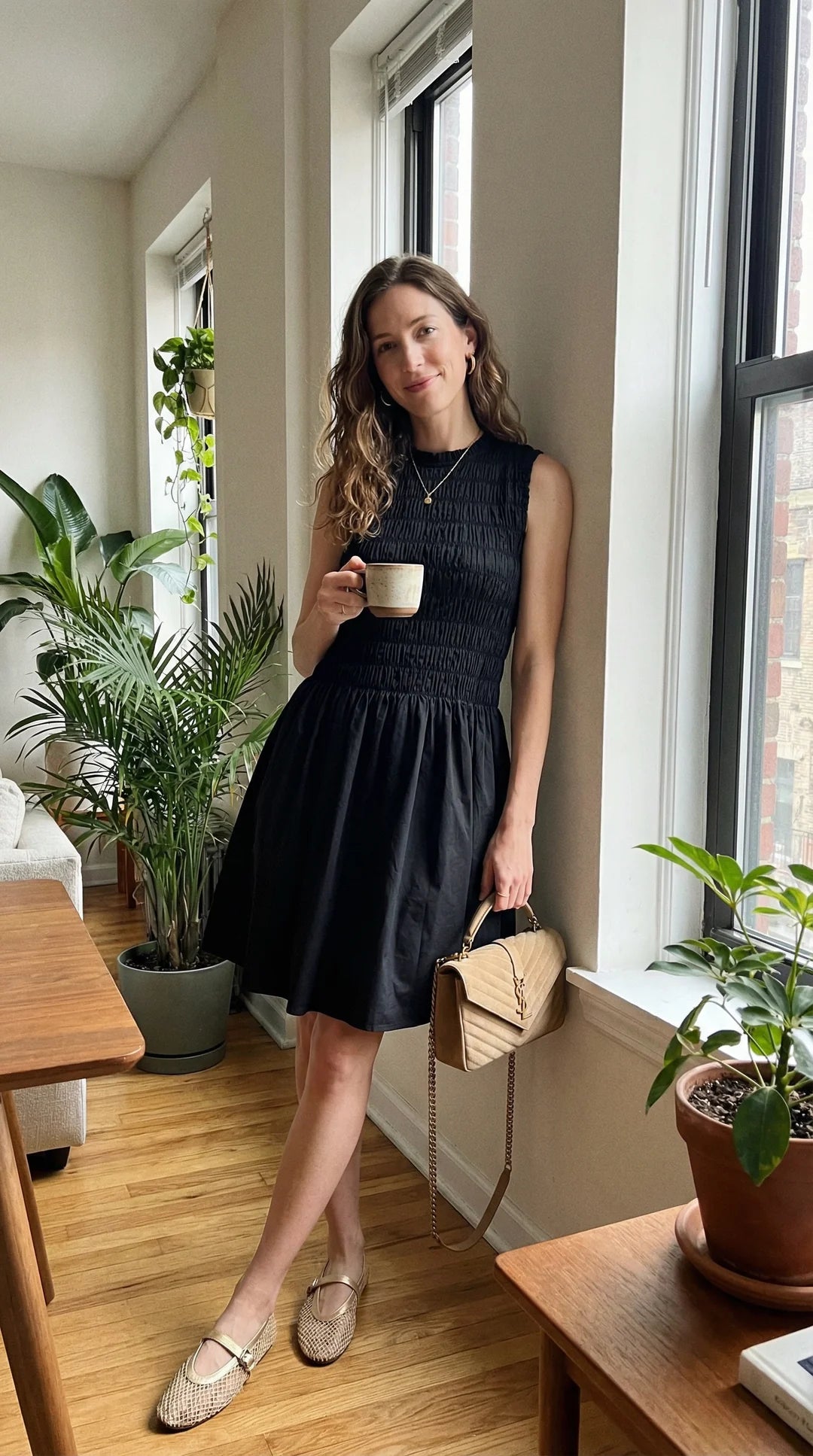 PRIV Prim Black Rouched Mini Dress