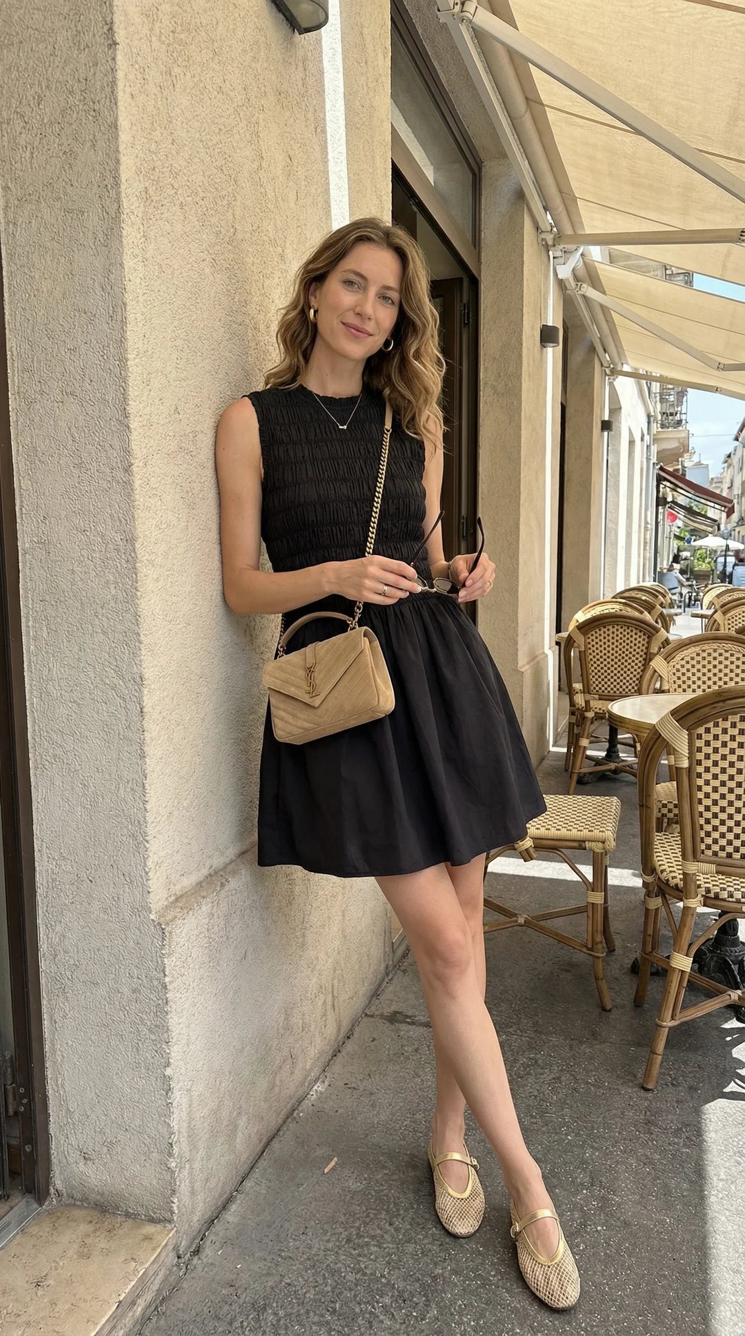 PRIV Prim Black Rouched Mini Dress