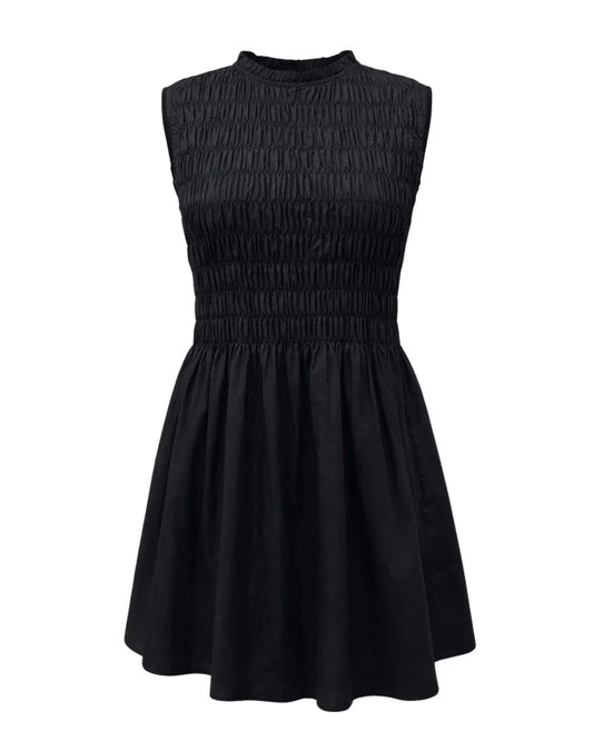 PRIV Prim Black Rouched Mini Dress