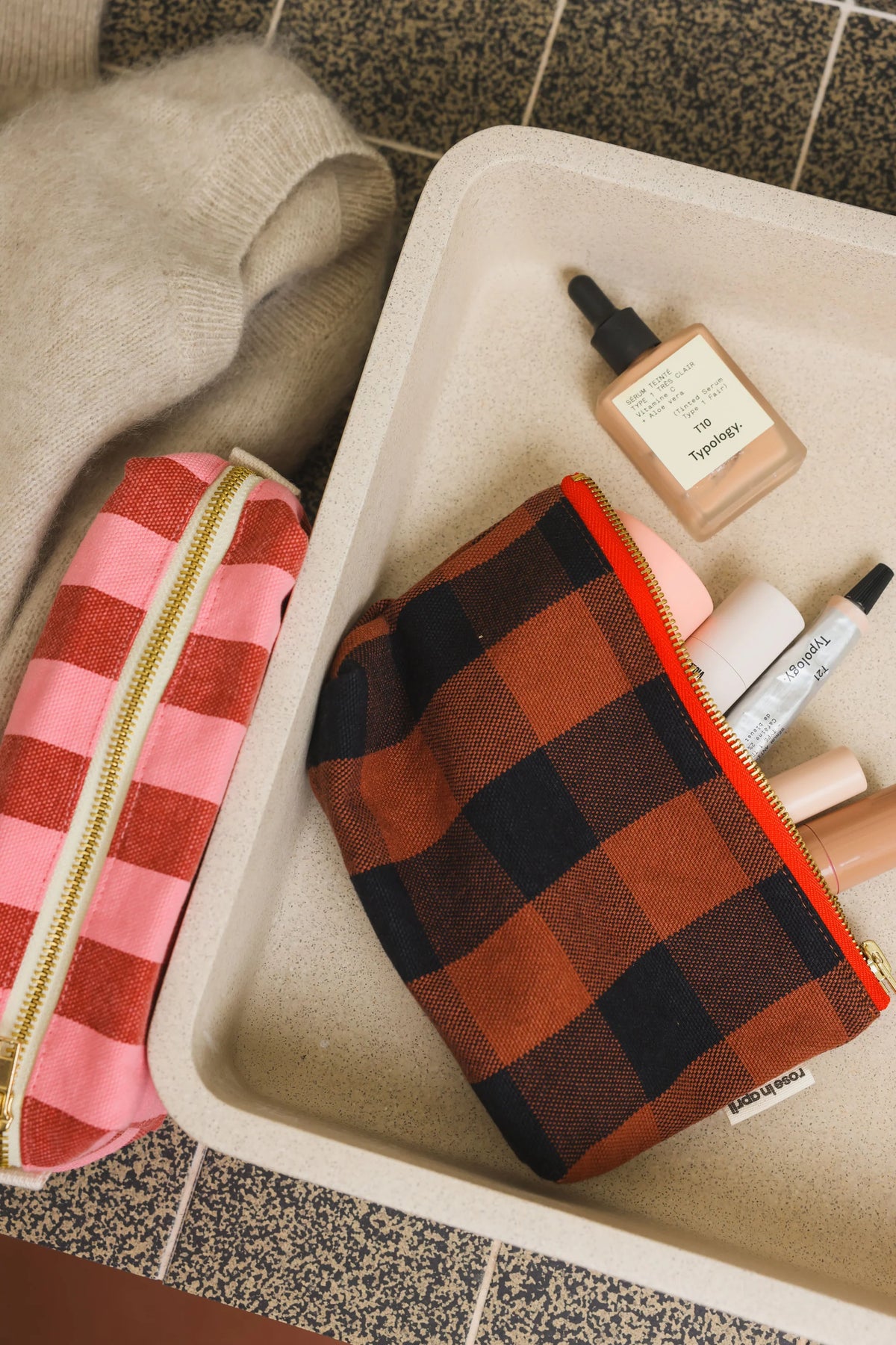Rose in April Pouch Sofia Big Vichy Ginger