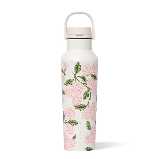 Corkcicle 20oz Rifle Paper Co. Pink Hydrangea Sport Canteen