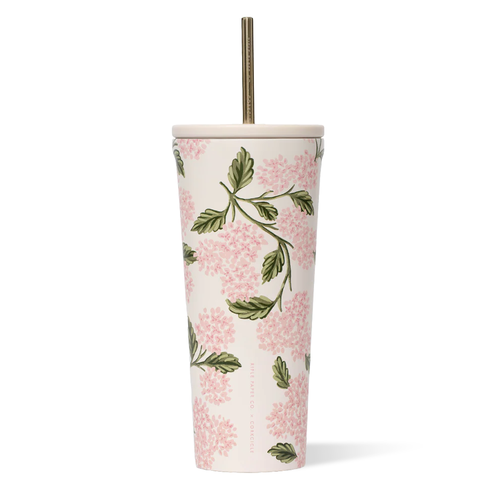 Corkcicle 24oz Rifle Paper Co. Pink Hydrangea Cold Cup