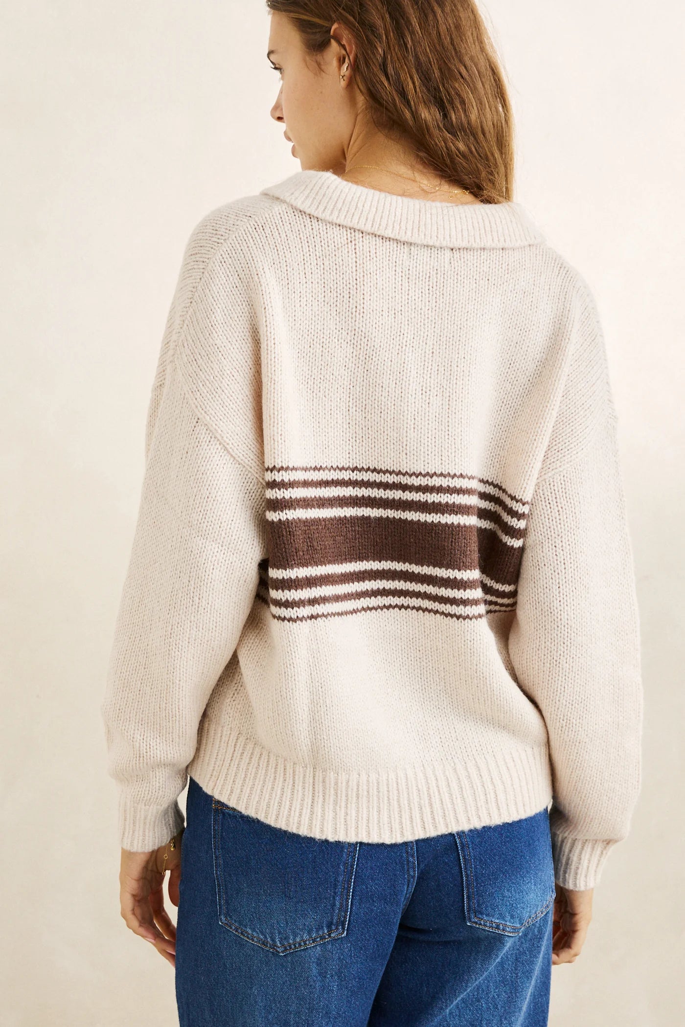 Rhythm Strata Knit Collared Sweater