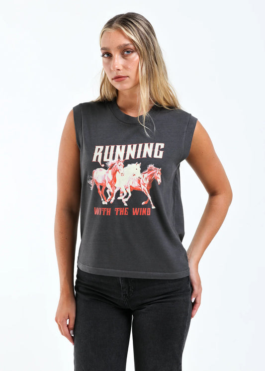 Girl Dangerous Running With the Wind Moto Tee