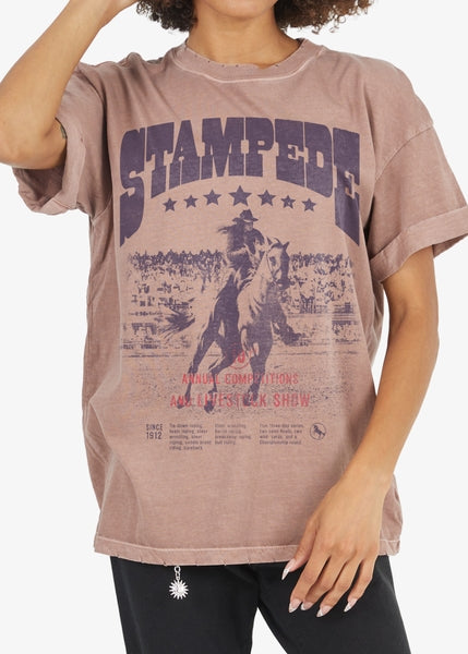 Girl Dangerous Stampede Poster Boyfriend Tee