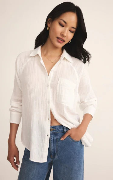 Z Supply White The Perfect Airy Top