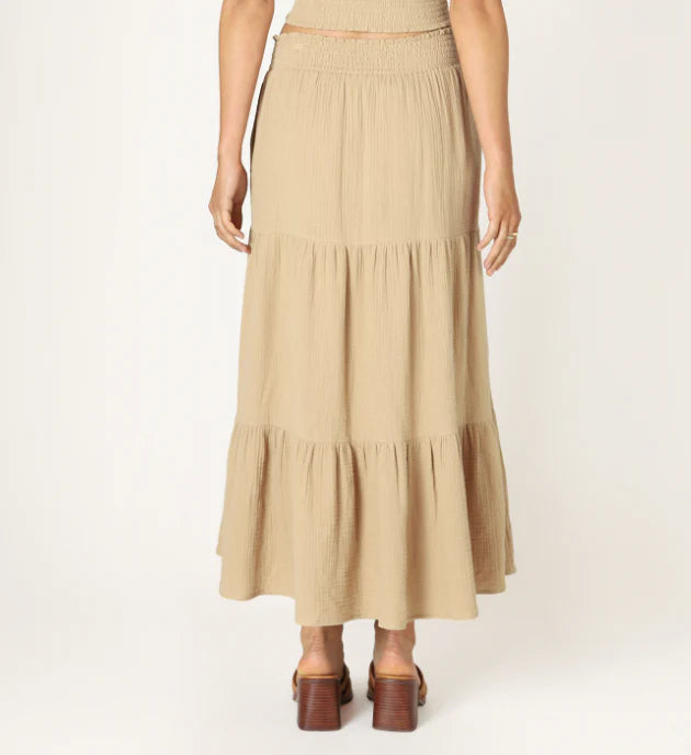 Dex Pull On Textured Midi Skirt