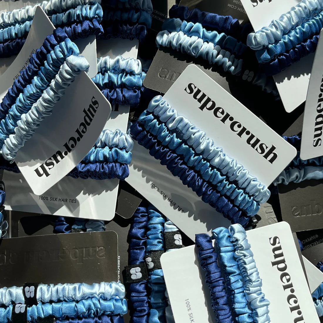 Supercrush Silk Hair Ties | Blue Crush