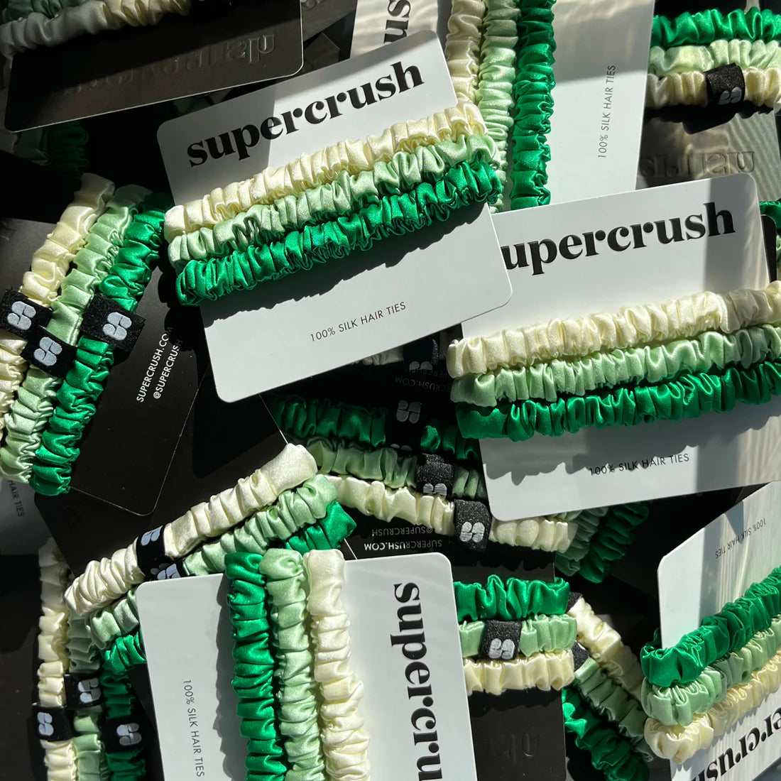 Supercrush Silk Hair Ties | Matcha Latte