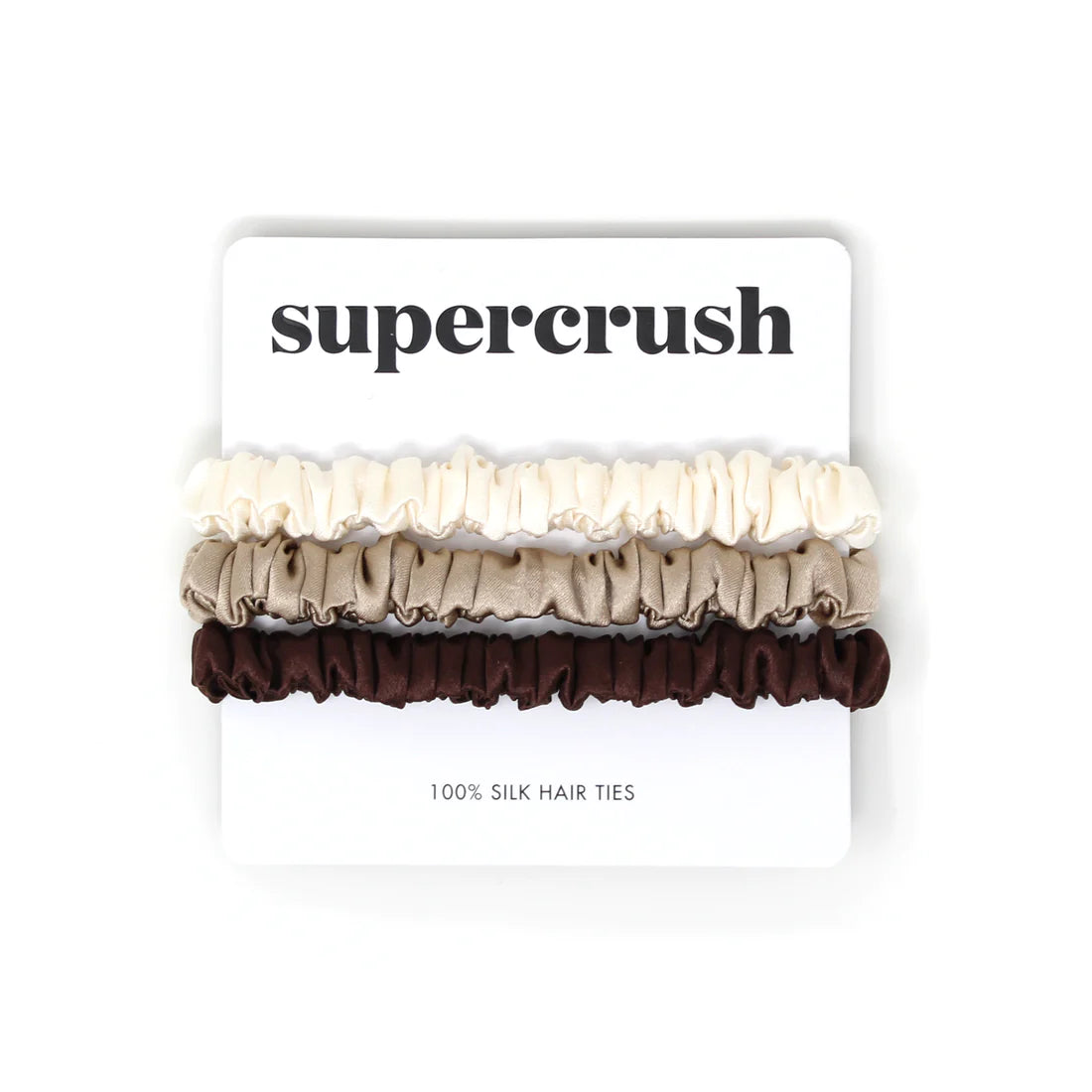 Supercrush Silk Hair Ties | Macchiato