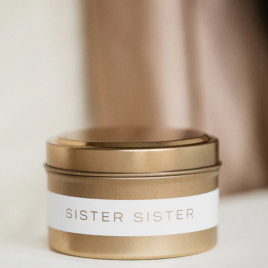 Canvas Candle Co- Sister Sister Gold Travel Tin Candle