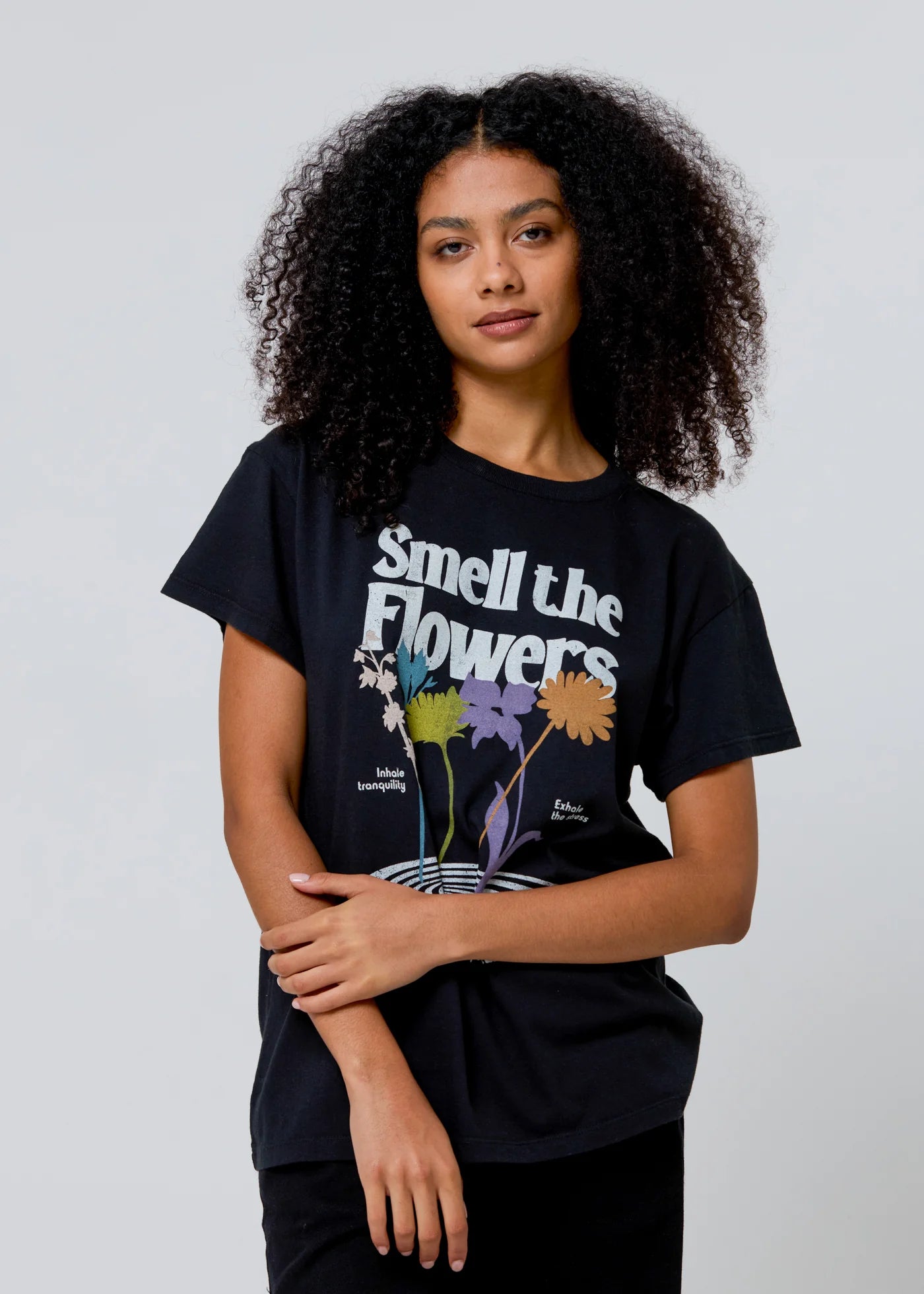 Girl Dangerous Smell The Flowers Vintage Tee