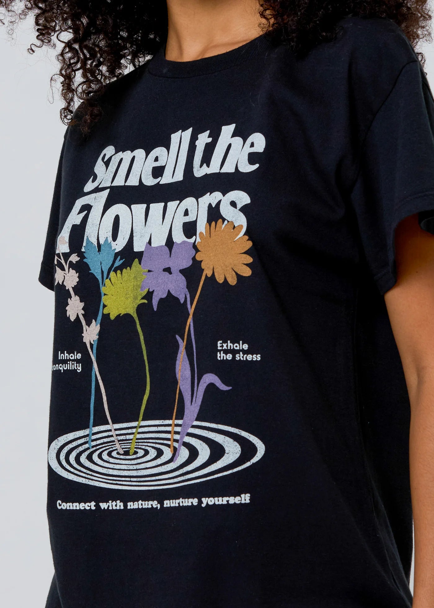 Girl Dangerous Smell The Flowers Vintage Tee