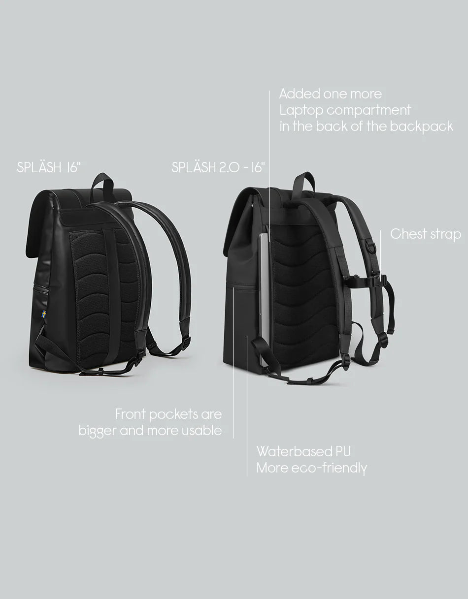 Gaston Luga Black Spläsh 2.0 - 16" Backpack