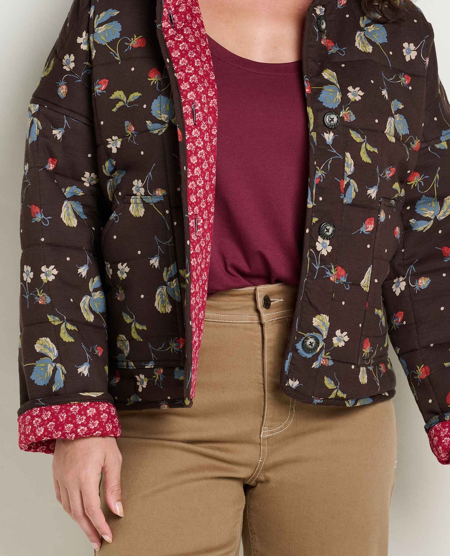 Toad & Co Barnwood Print Manzana Quilted Jacket