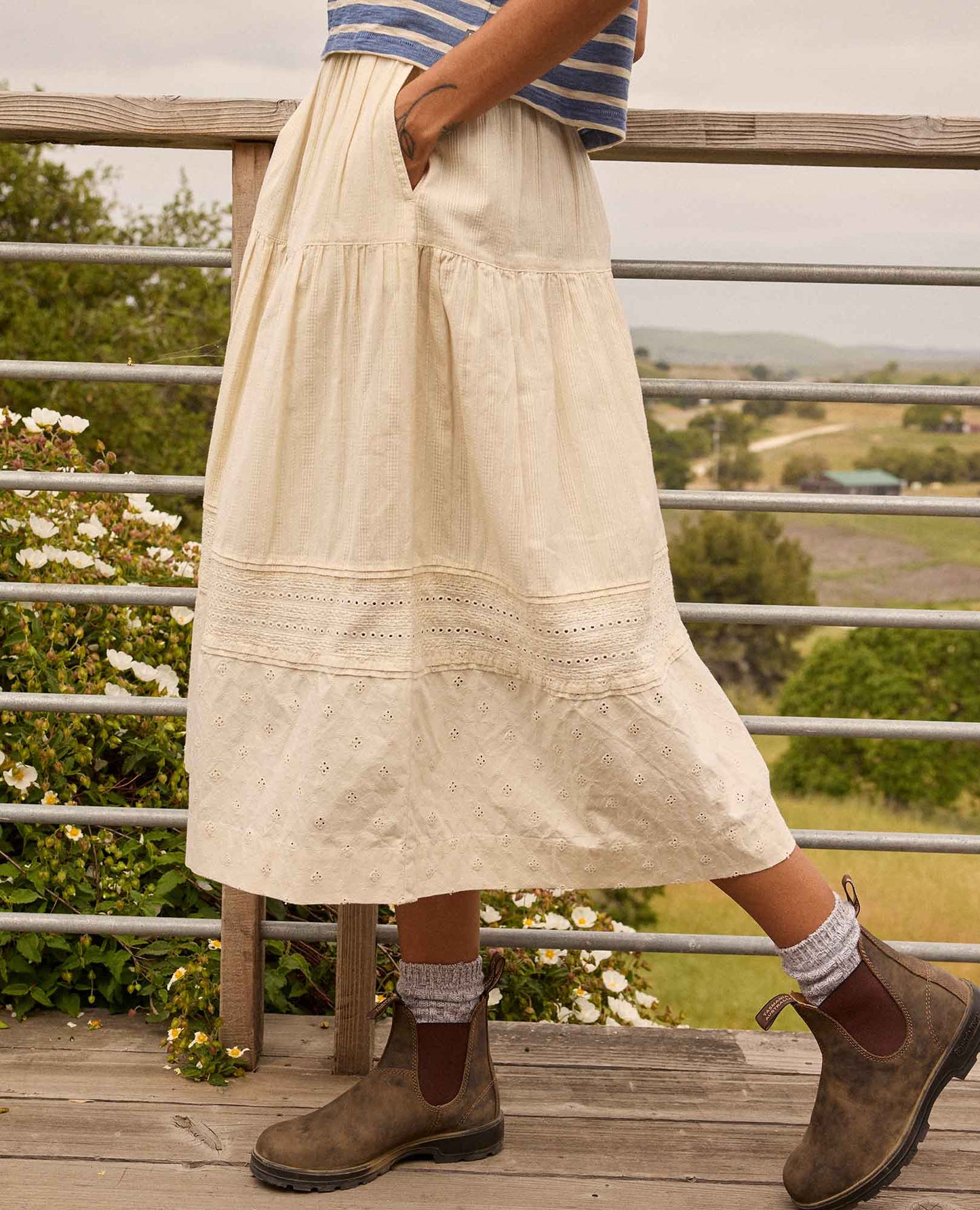 Toad & Co Airscape Midi Skirt