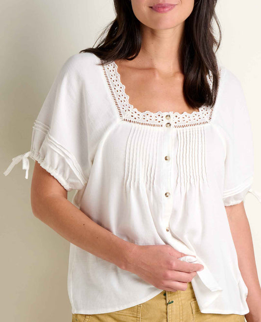Toad & Co Egret Manzana Peasant Shirt