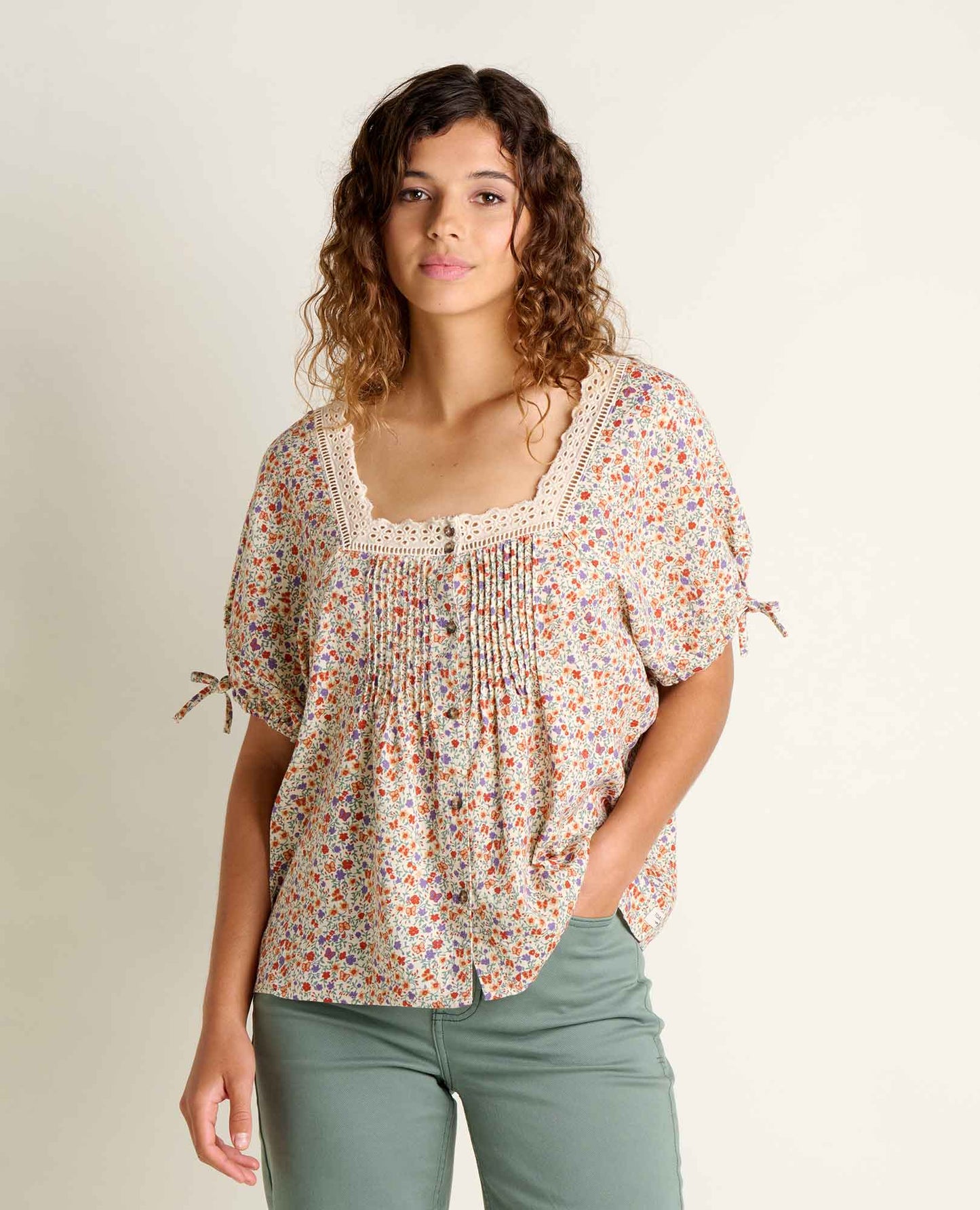 Toad & Co Salt Print Manzana Peasant Shirt