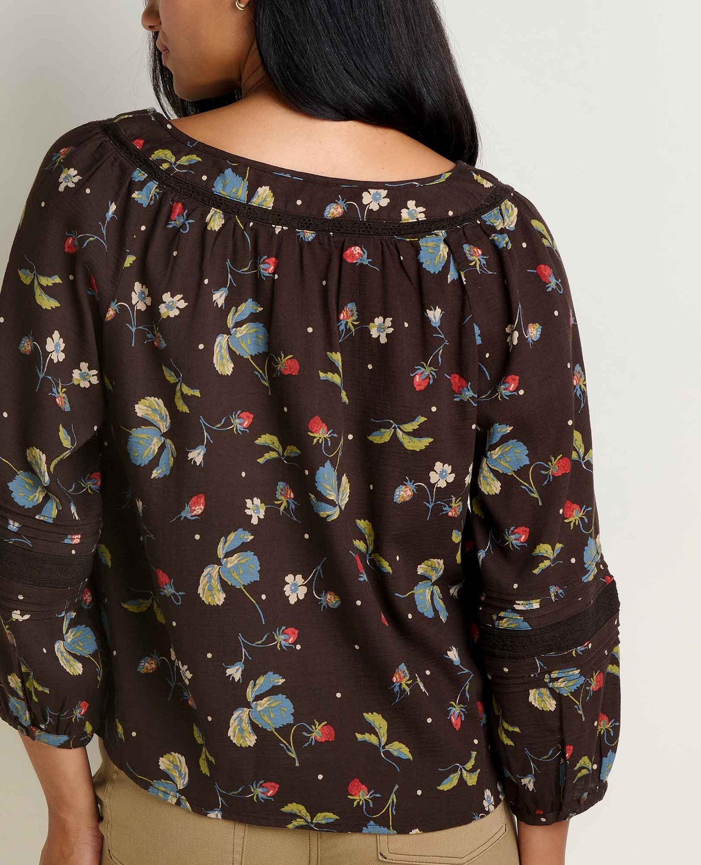 Toad & Co Barnwood Print Manzana Peasant Long Sleeve Shirt
