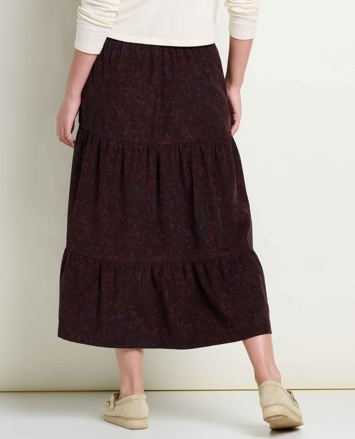 Toad & Co Cattail Corduroy Tiered Midi Skirt