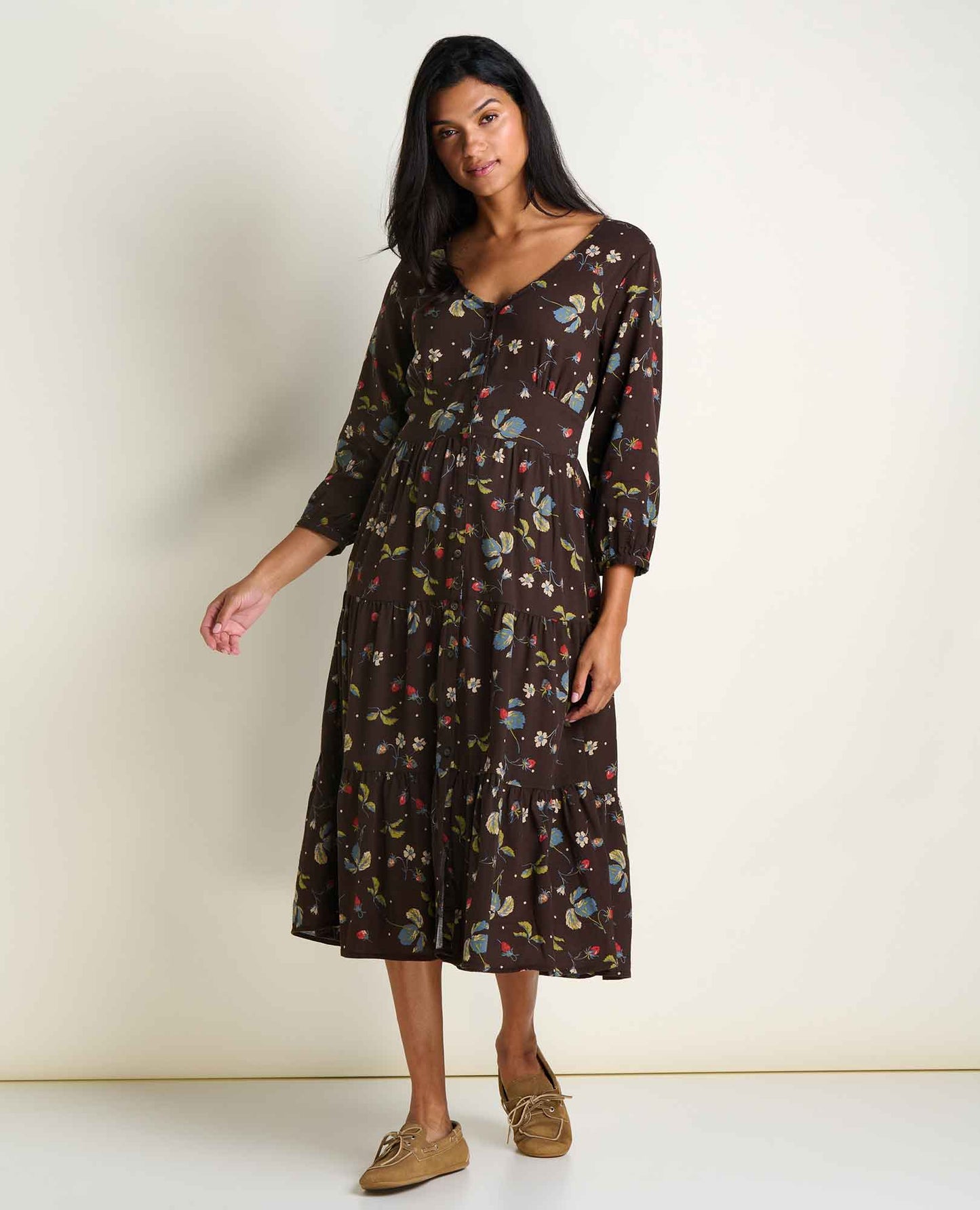 Toad & Co Manzana Tiered Midi Dress