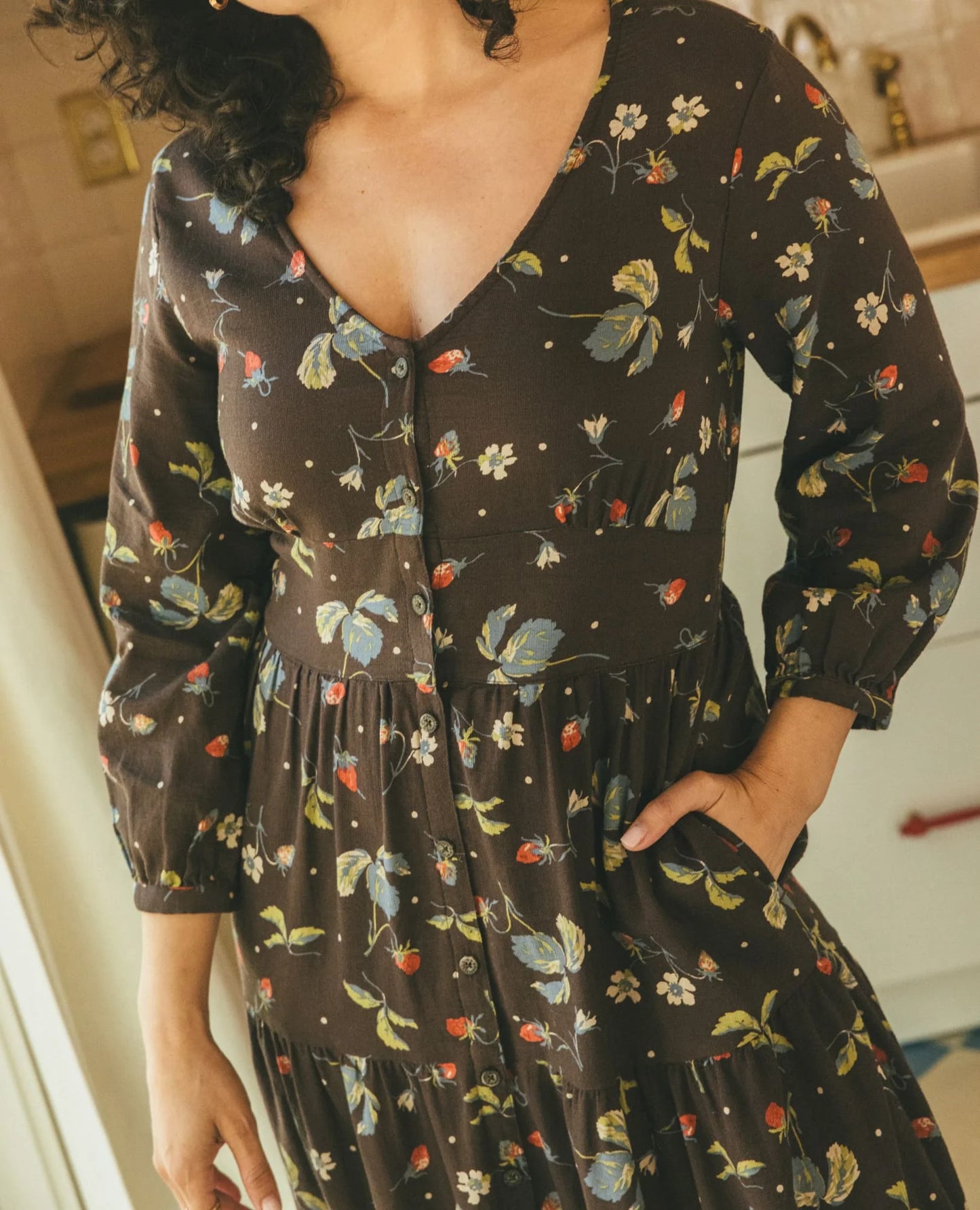 Toad & Co Manzana Tiered Midi Dress
