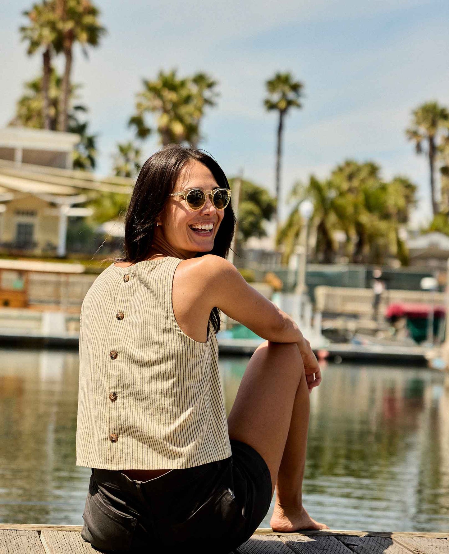 Toad & Co Taj Hemp Button Back Tank