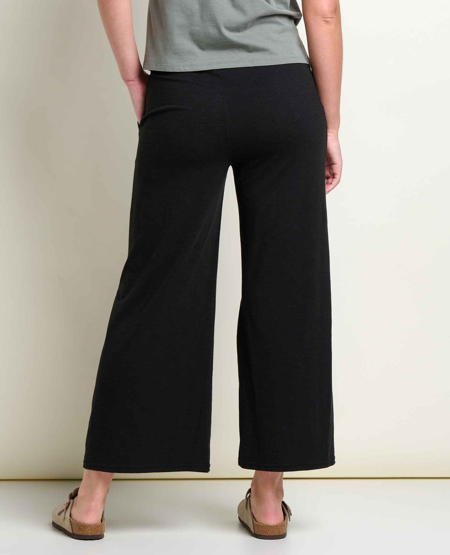 Toad & Co Black Chaka Wide Leg Crop Pant