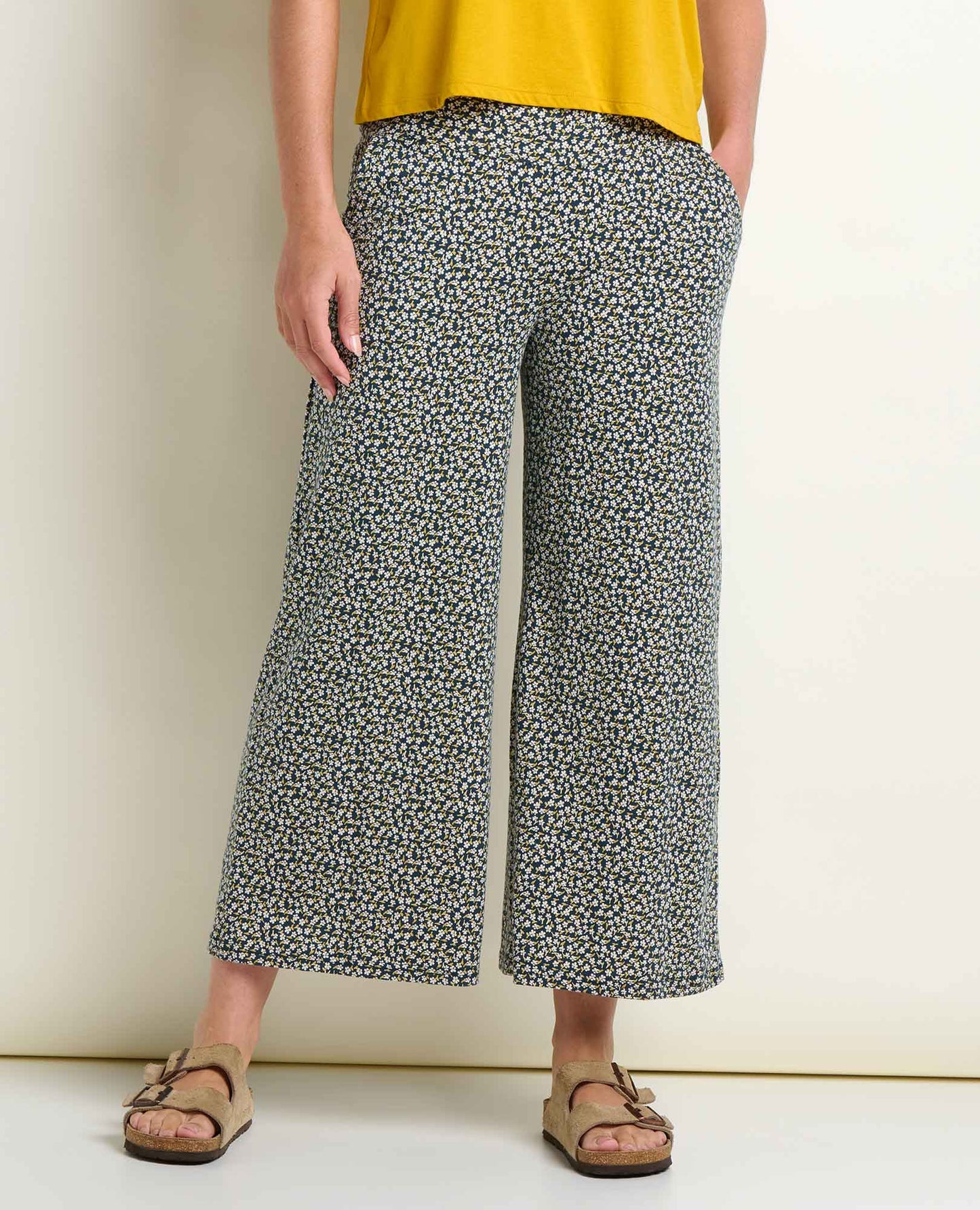 Toad & Co Midnight Print Chaka Wide Leg Crop Pant