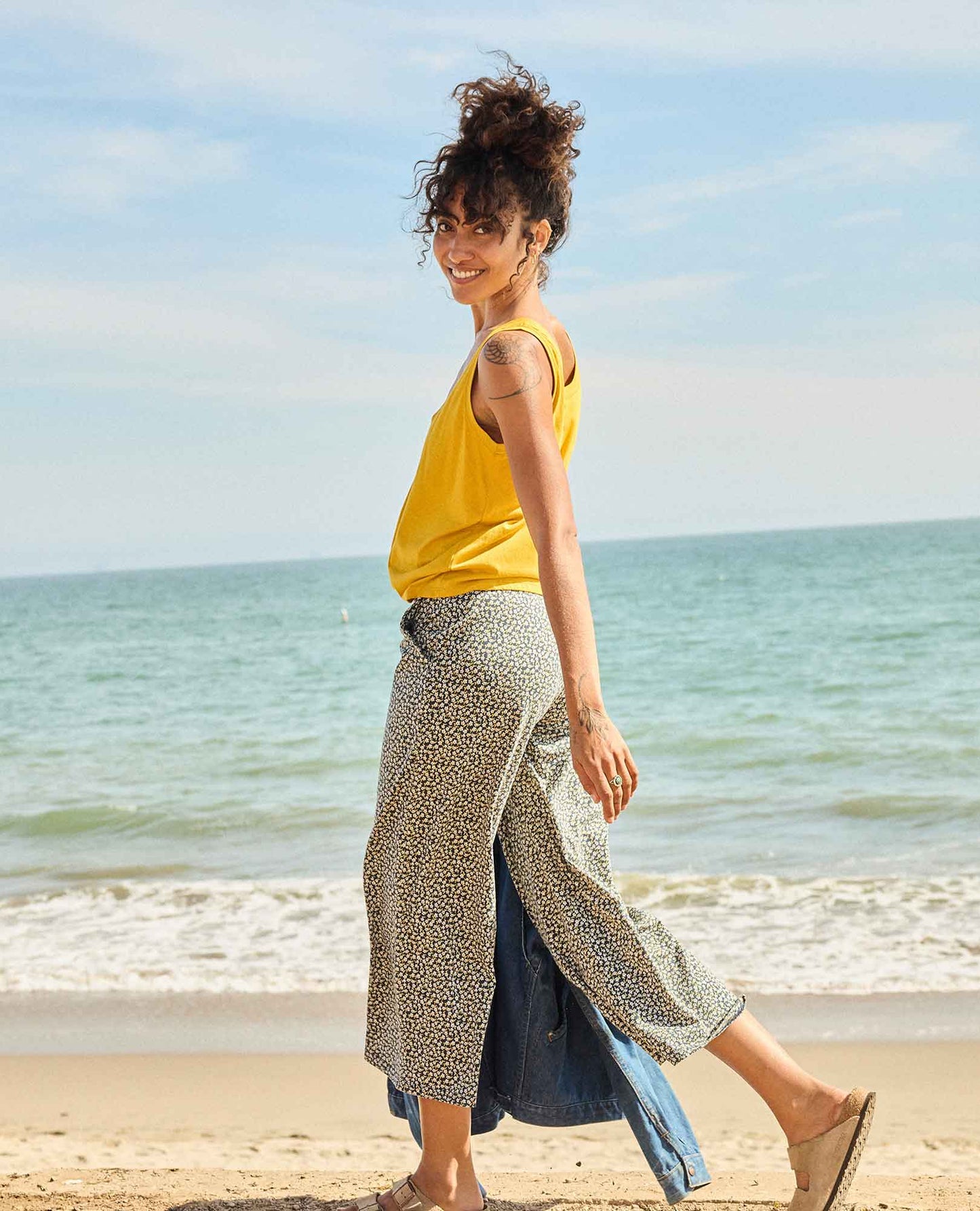 Toad & Co Midnight Print Chaka Wide Leg Crop Pant