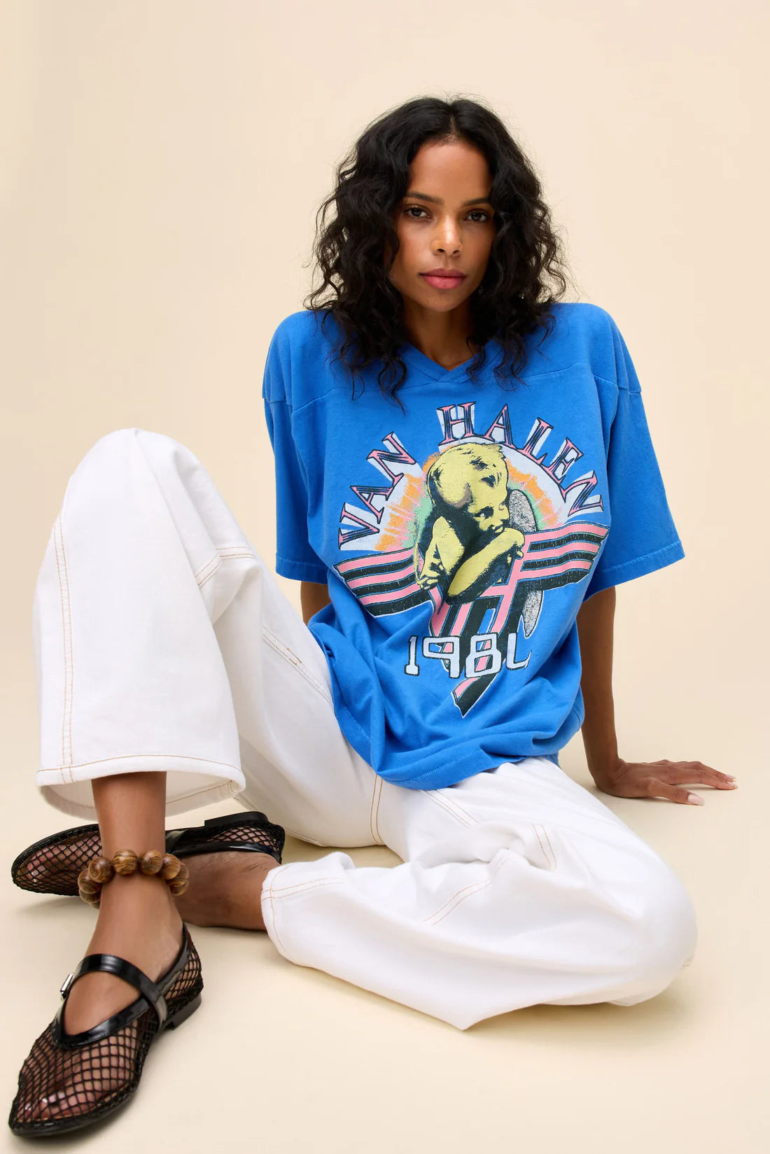 DAYDREAMER Van Halen 1984 Oversized Jersey Tee