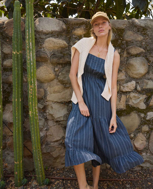 Toad & Co Taj Hemp Tiered Midi Dress