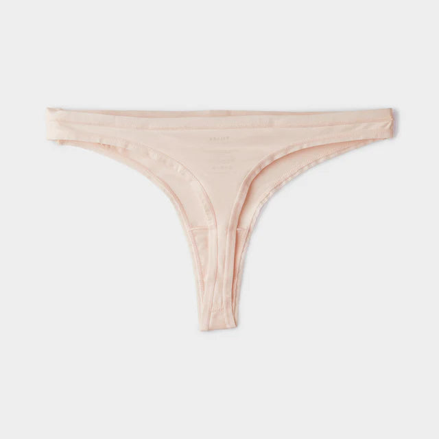 TILLEY Pale Pink Organic Cotton 2-Pack Thong