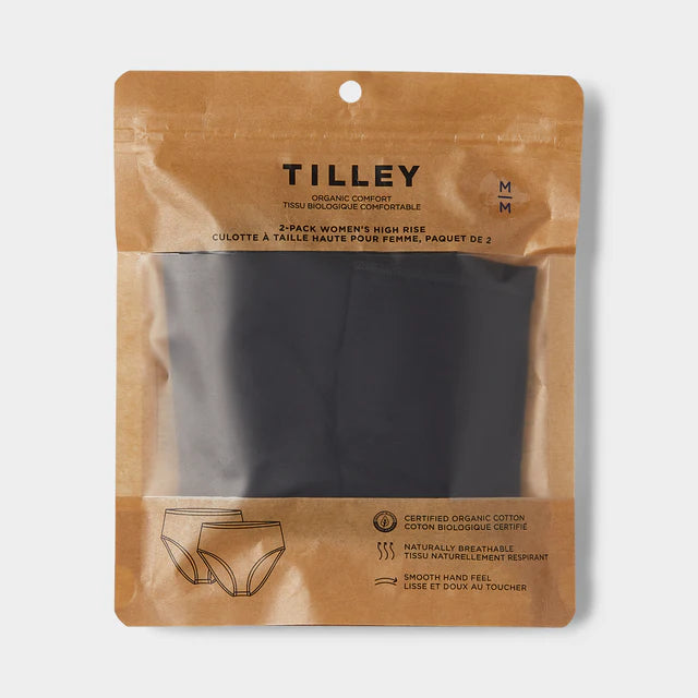 TILLEY Black Organic Cotton 2-Pack High Rise